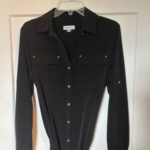 Black Shirt dress 3/4 sleeve length